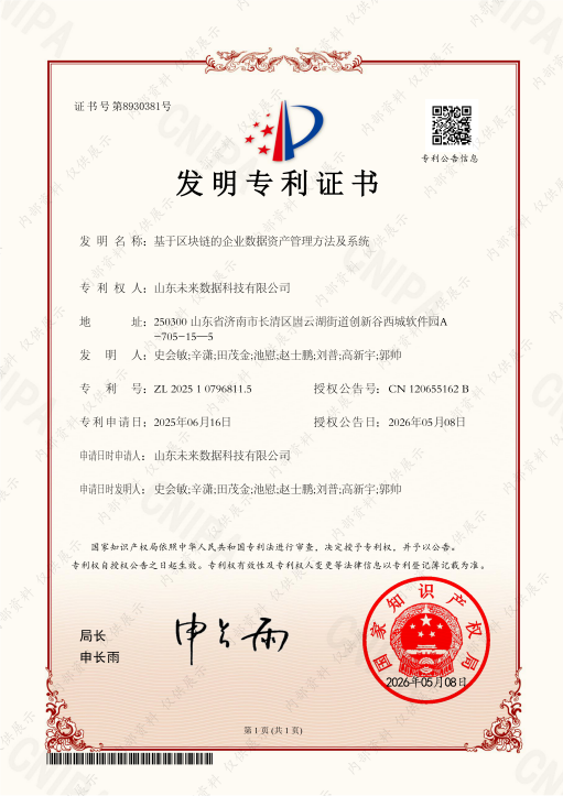 国家发明专利证书 第 1 张图片